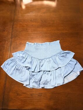 Altar'd State Light Blue Tiered Smocked Skort